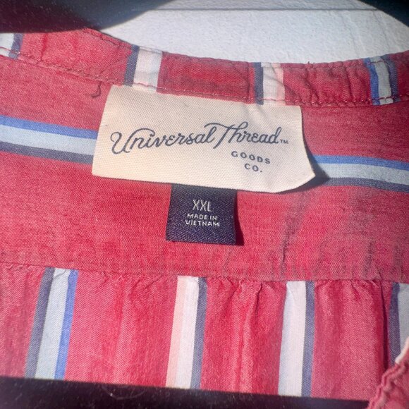 Universal Thread Striped Button-Up Blouse | XXL | Gently Used - Picture 4 of 5
